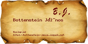 Bottenstein János névjegykártya